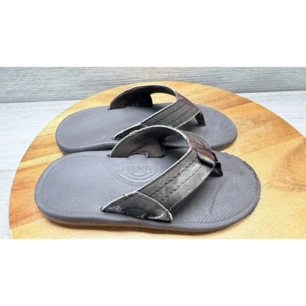 Rainbow Shoes Brown Cape Beach Summer Flip Flop Slip On Walking Size 13/1